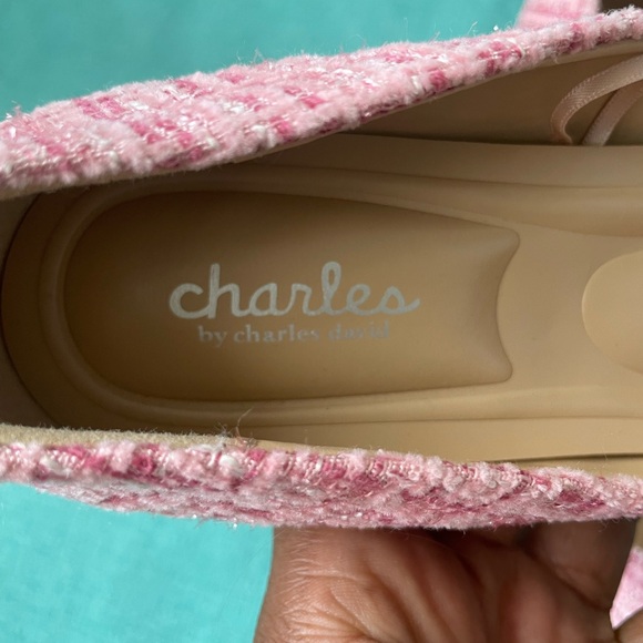 Angelica Pink Tweed Heels - Picture 7 of 8